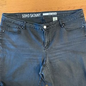 Black “acid wash” Skinny Jeans